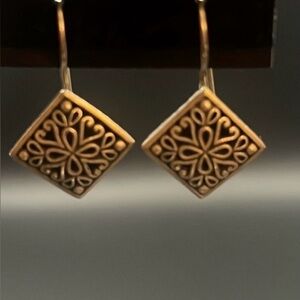 Sterling Silver dangling Filigree Earrings - vintage